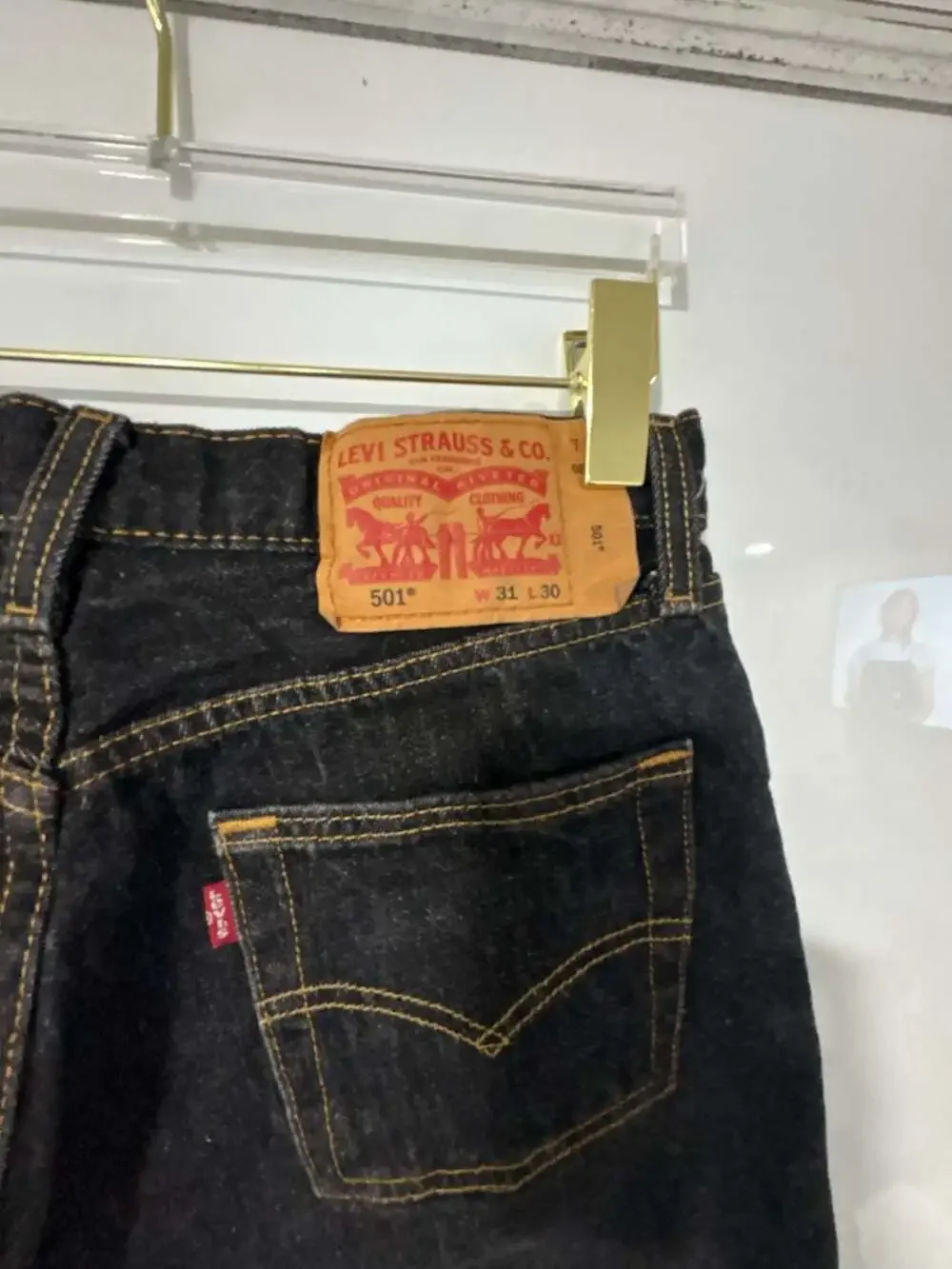 Levi's 501 Original Fit Dark Wash Button Fly Jeans